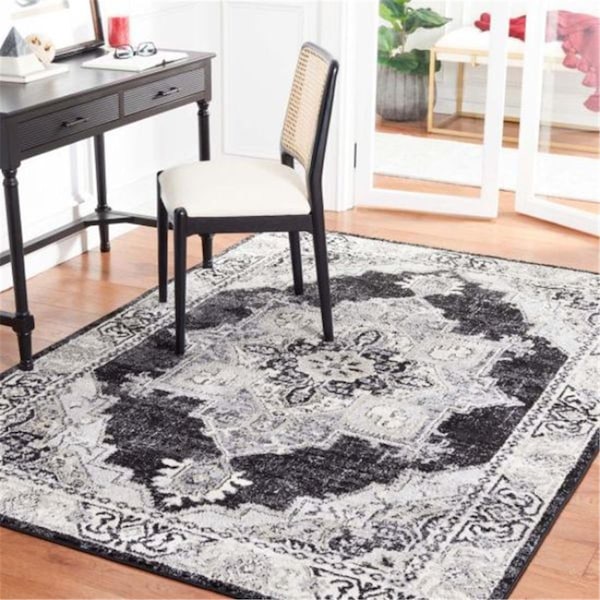 Safavieh 4 x 6 ft. Brentwood Transitional Power Loomed Rectangle Rug Ivory & Black BNT861A-4 - main
